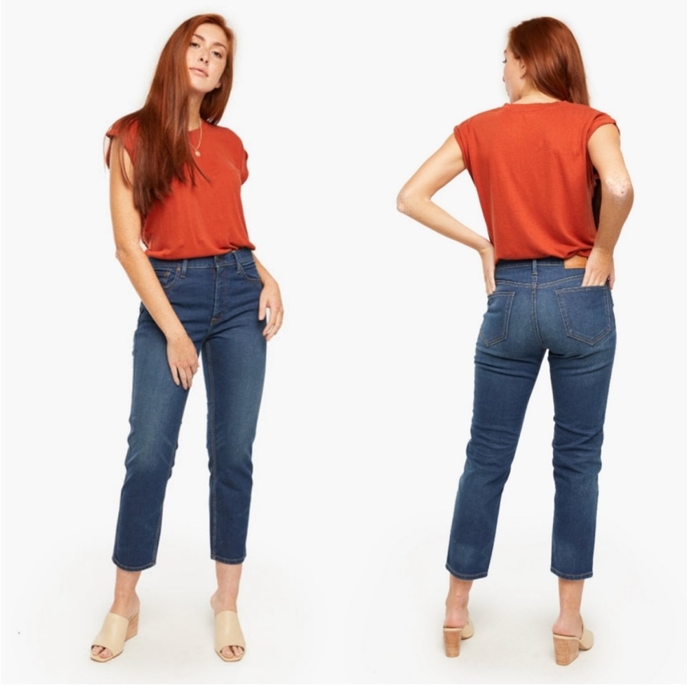 ABLE The High Rise Straight Jean in Nelida Wash 24